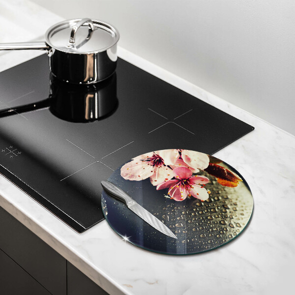 Cutting board Flowers stones zen