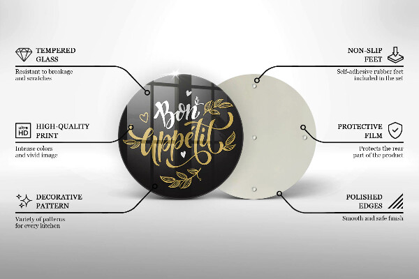 Cutting board The inscription Bon Appetit