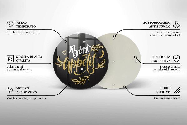 Cutting board The inscription Bon Appetit