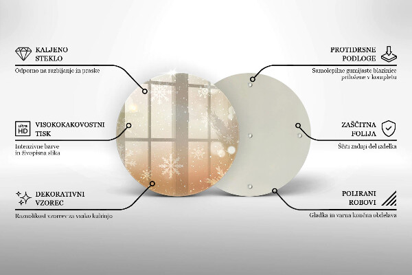 Cutting board Snowflakes