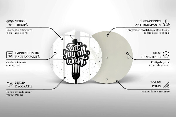 Cutting board The inscription Eat You All Want