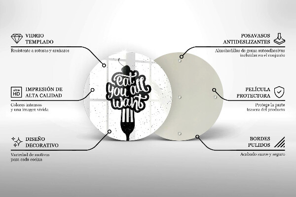 Cutting board The inscription Eat You All Want