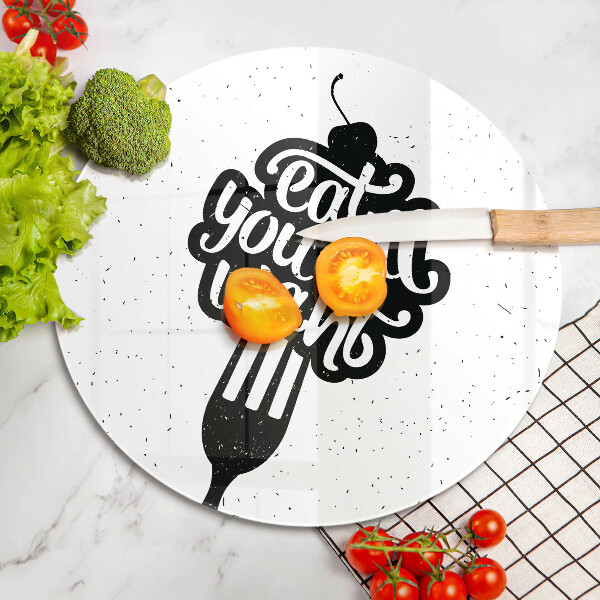 Cutting board The inscription Eat You All Want