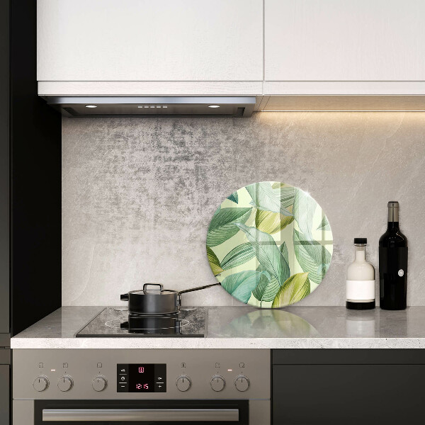 Chopping board Green tropical leaves