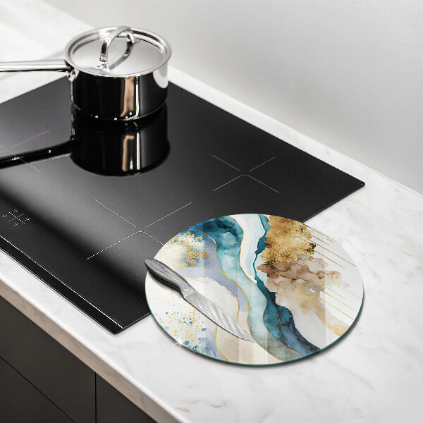 Chopping board glass Colorful marble