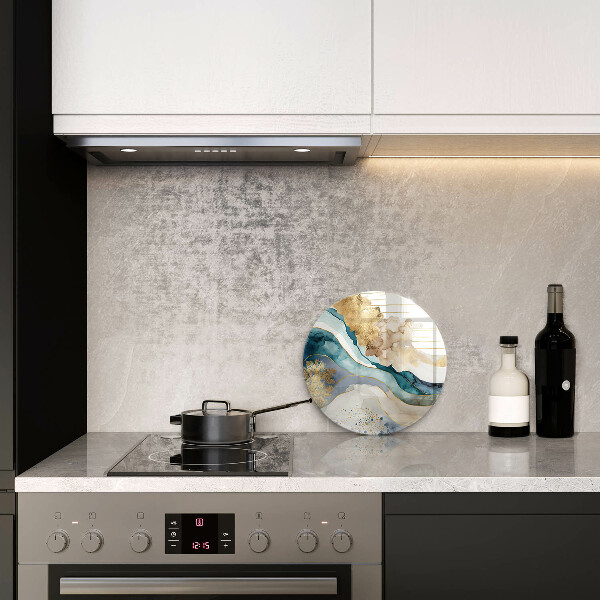 Chopping board glass Colorful marble