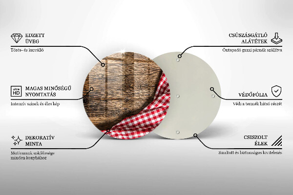 Chopping board glass Wooden table