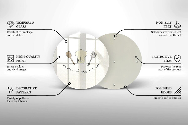 Chopping board glass Master of the Kitchen