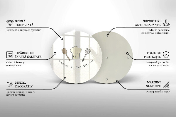 Chopping board glass Master of the Kitchen