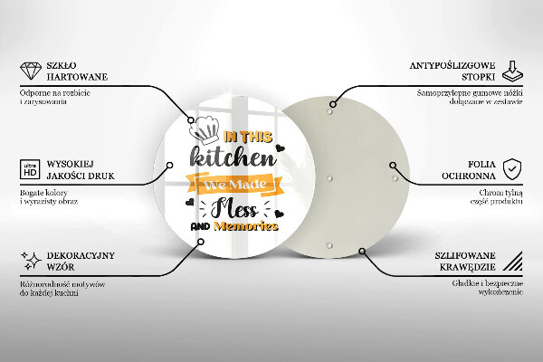 Chopping board glass In this kitchen we made messes and memories