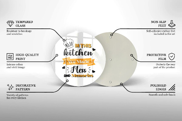 Chopping board glass In this kitchen we made messes and memories