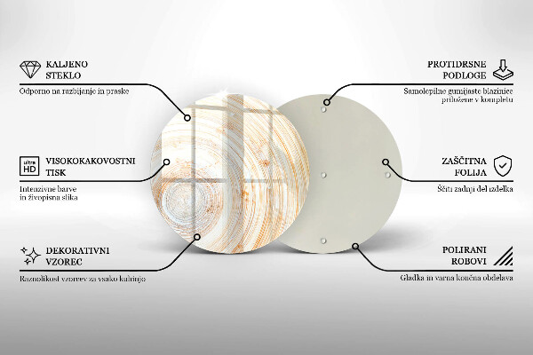 Chopping board glass Wood texture