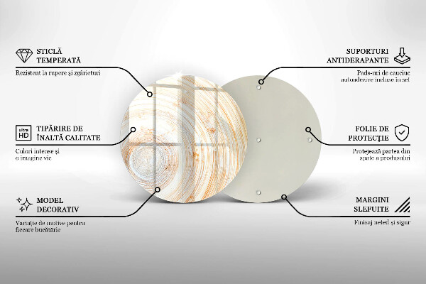 Chopping board glass Wood texture