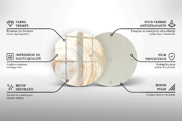 Chopping board glass Wood texture