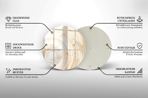 Chopping board glass Wood texture