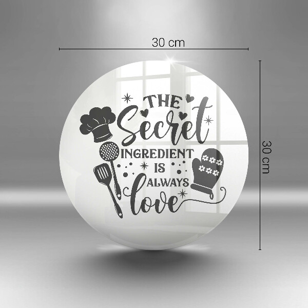 Chopping board glass Inscription, sentence