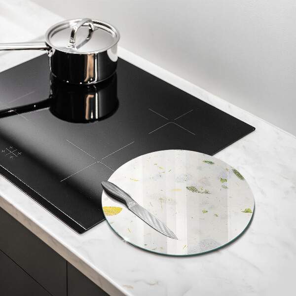 Chopping board glass Falling leaves