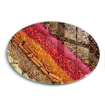 Cutting board Colorful spices