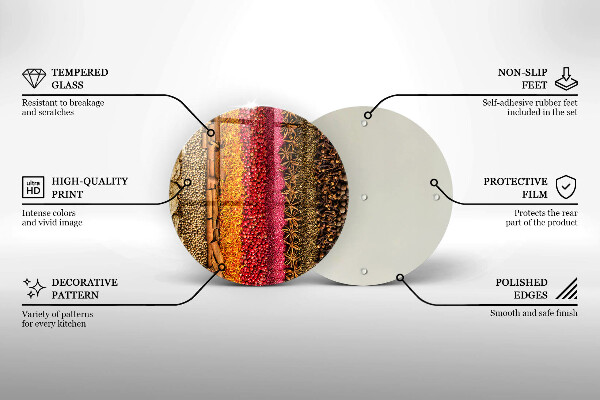 Cutting board Colorful spices