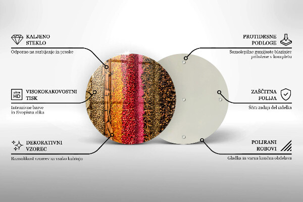 Cutting board Colorful spices