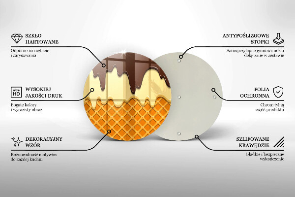 Cutting board Illustration of ice cream