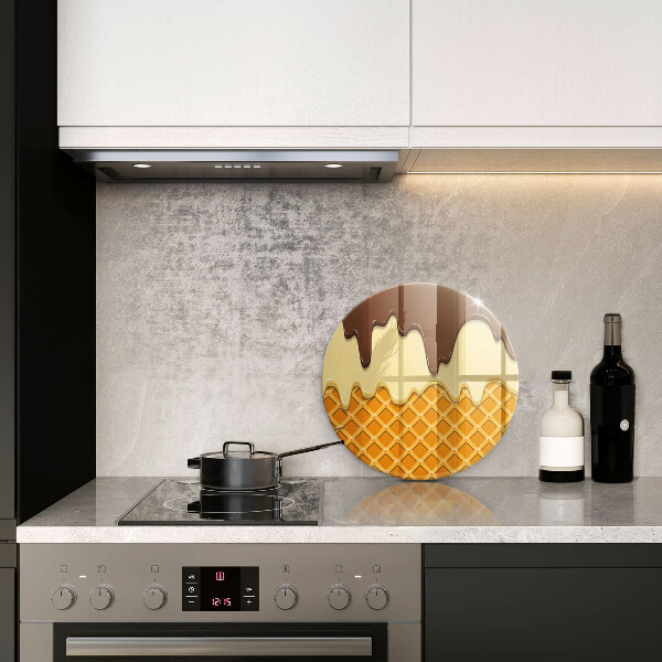Cutting board Illustration of ice cream