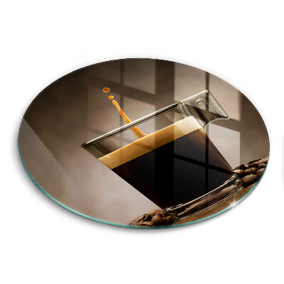 Cutting board Glass and coffee beans