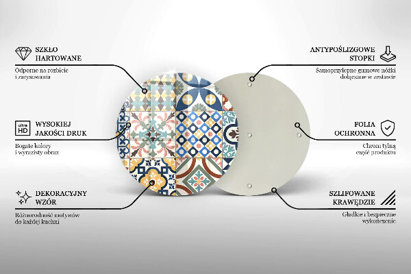 Chopping board glass Decorative tiles