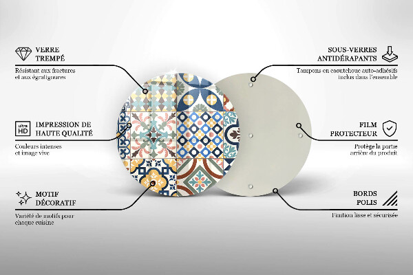 Chopping board glass Decorative tiles