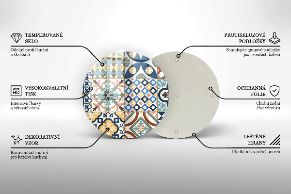 Chopping board glass Decorative tiles