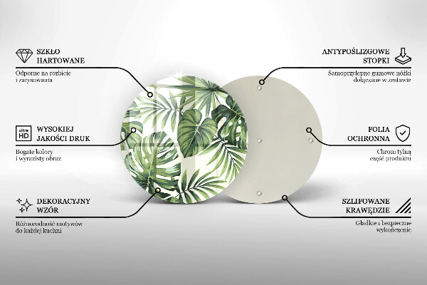 Kitchen worktop protector Illustration of Monster leaves