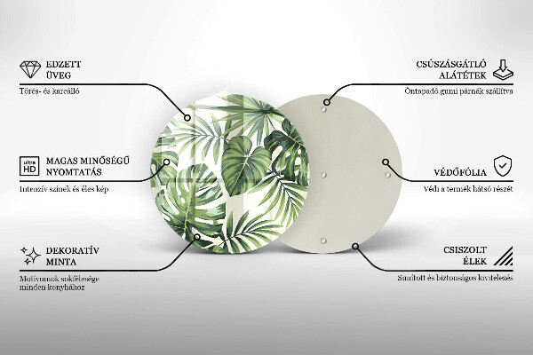 Kitchen worktop protector Illustration of Monster leaves