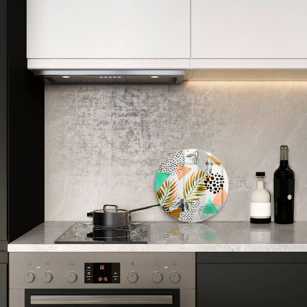 Kitchen worktop protector Boho leaves pattern