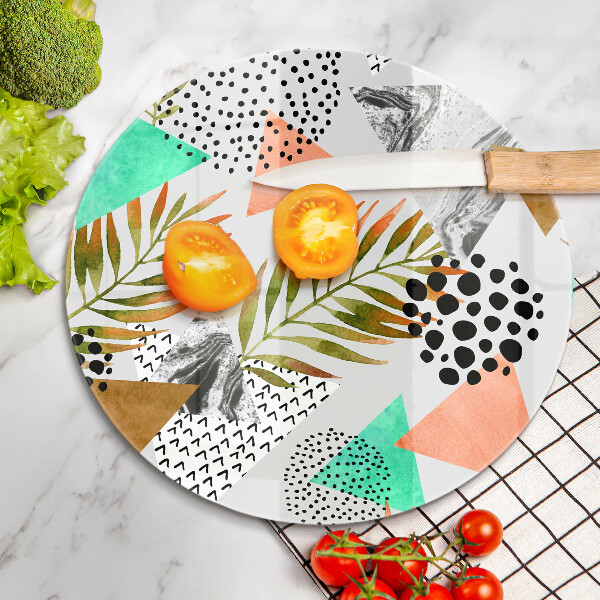 Kitchen worktop protector Boho leaves pattern