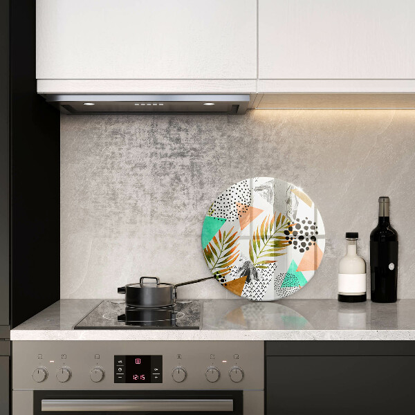 Kitchen worktop protector Boho leaves pattern