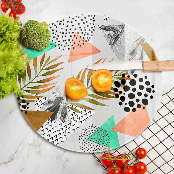 Kitchen worktop protector Boho leaves pattern