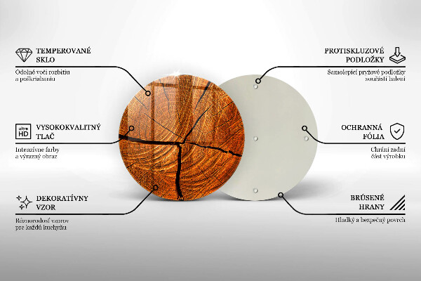 Glass worktop saver Wood trunk structure