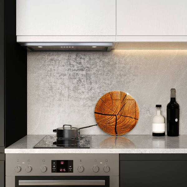 Glass worktop saver Wood trunk structure