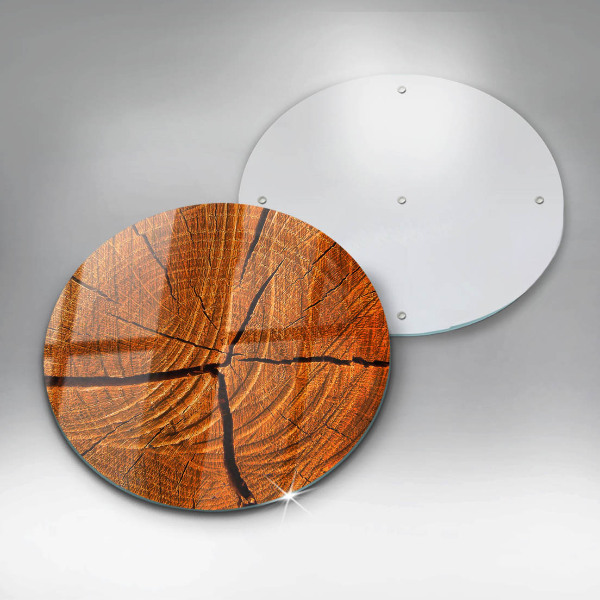 Glass worktop saver Wood trunk structure