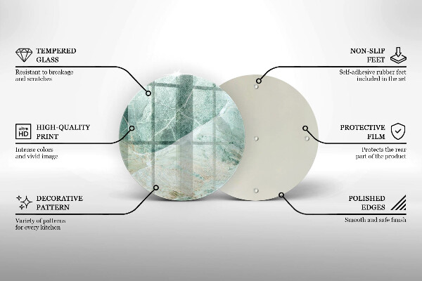 Glass worktop protector Stone structure