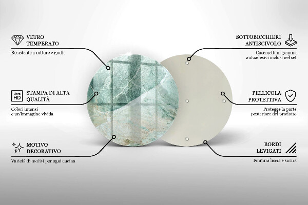 Glass worktop protector Stone structure