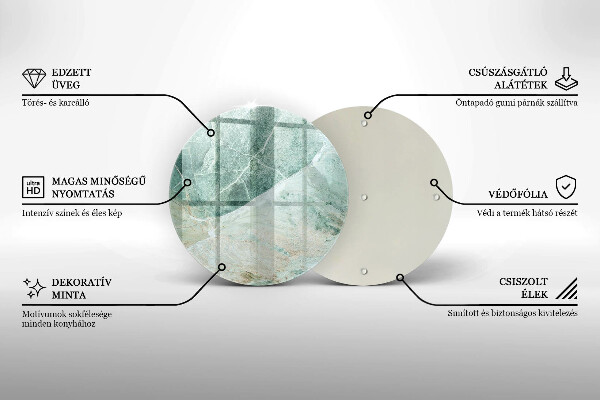 Glass worktop protector Stone structure