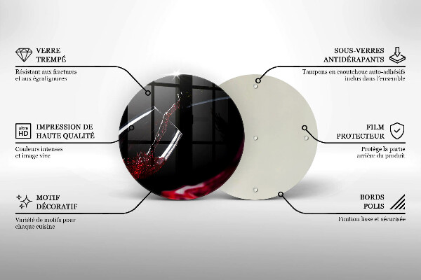 Glass worktop saver Red wine glass