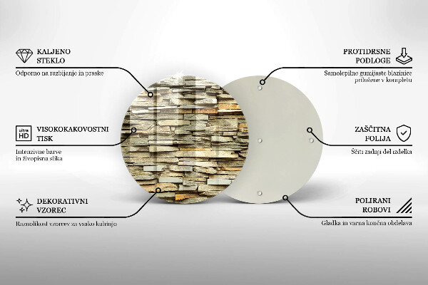 Glass worktop saver Decorative stones