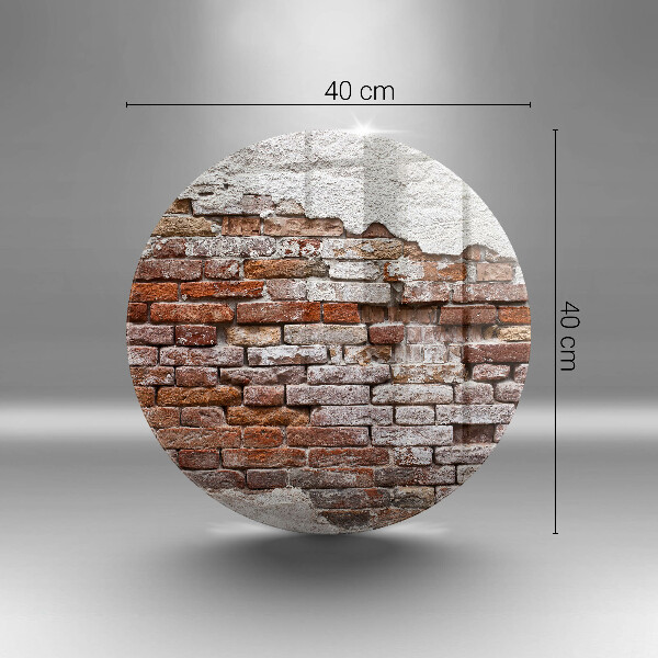 Glass worktop saver Old wall of brick and concrete