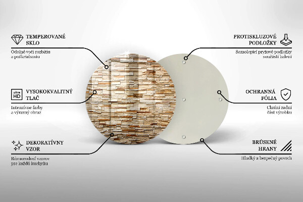 Glass worktop saver Decorative texture stones