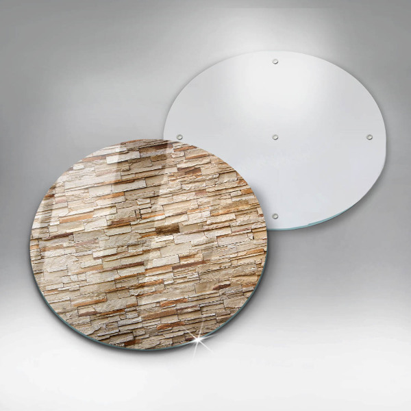 Glass worktop saver Decorative texture stones