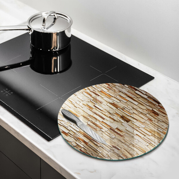 Glass worktop saver Decorative texture stones