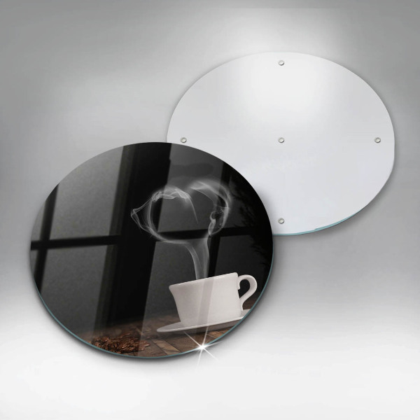 Chopping board glass Coffee cup heart
