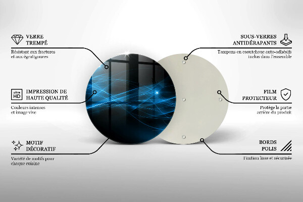 Glass worktop protector Blue smoke abstraction